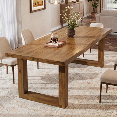 63" Live Edge Solid Wood Dining Table