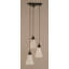 Luminaire suspendu en grappe 3 lumières Europa au fini nickel brossé avec verre en lin blanc de 5 po-32293288-32293289-32293290