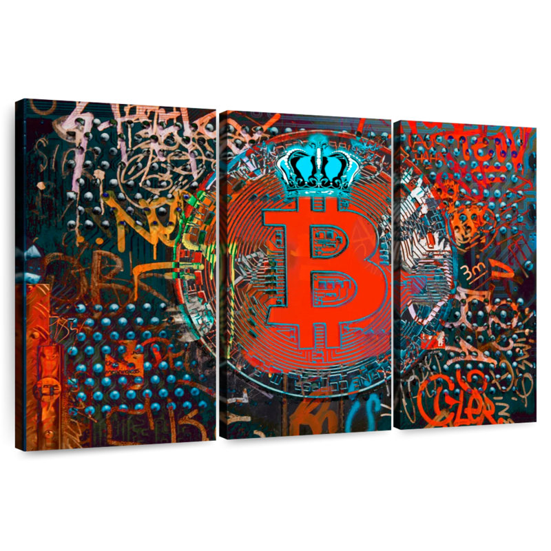 Kerner Bitcoin Graffiti III, H 32 po x l 50 po