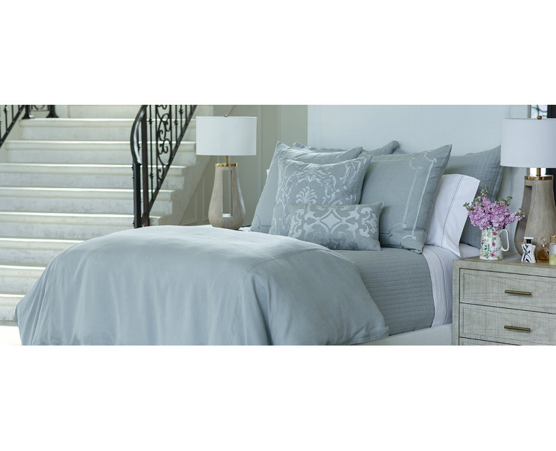 Louie Square Pillow Cover & Insert, Sky