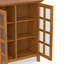 Armoire de rangement bas de style transitionnel en bois massif avec portes vitrées et tablettes réglables Acadian-742372086-676016431
