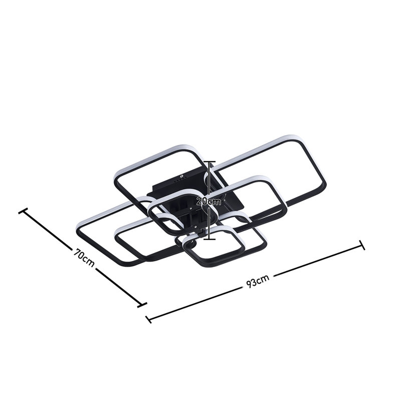 LED Flush Mount, Matte Black