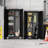 71'H Metal Lockable Garage Storage Cabinet with Hanging Rod and Adjustable Shelves-1699124822