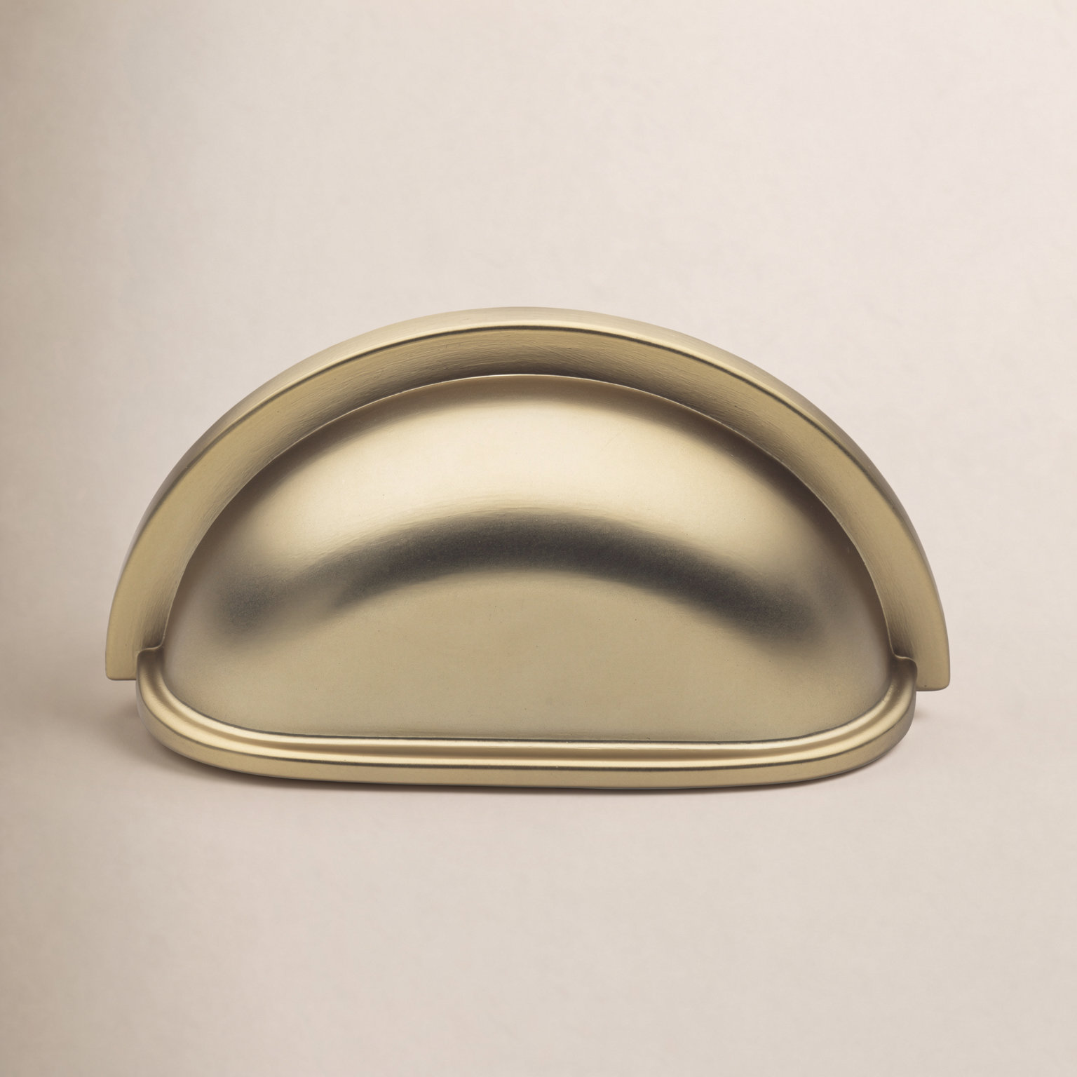 Classic 3" Center to Center Cup/Bin Pull, Brass Gold