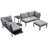 4-Piece Modular Patio Conversation Sets With Removable Cushion Coffee Table, Sectional Seating Group With End Table For 4 Person-840599203
