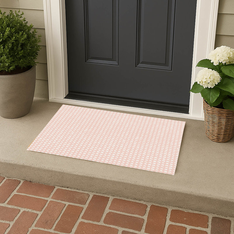 Gio Outdoor Doormat, Pink, L 17 po x L 24 po