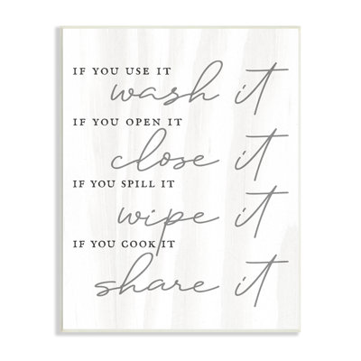 «Witty Rustic Kitchen Rules», citation de calligraphie