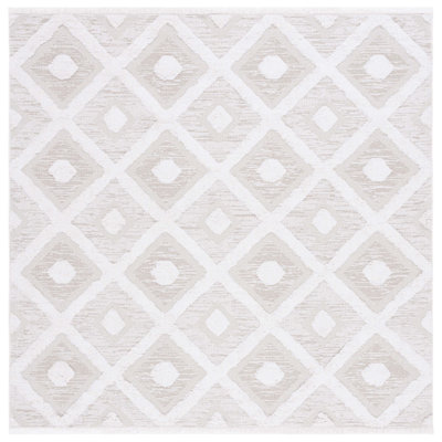 Tapis géométrique beige / ivoire Abisoye