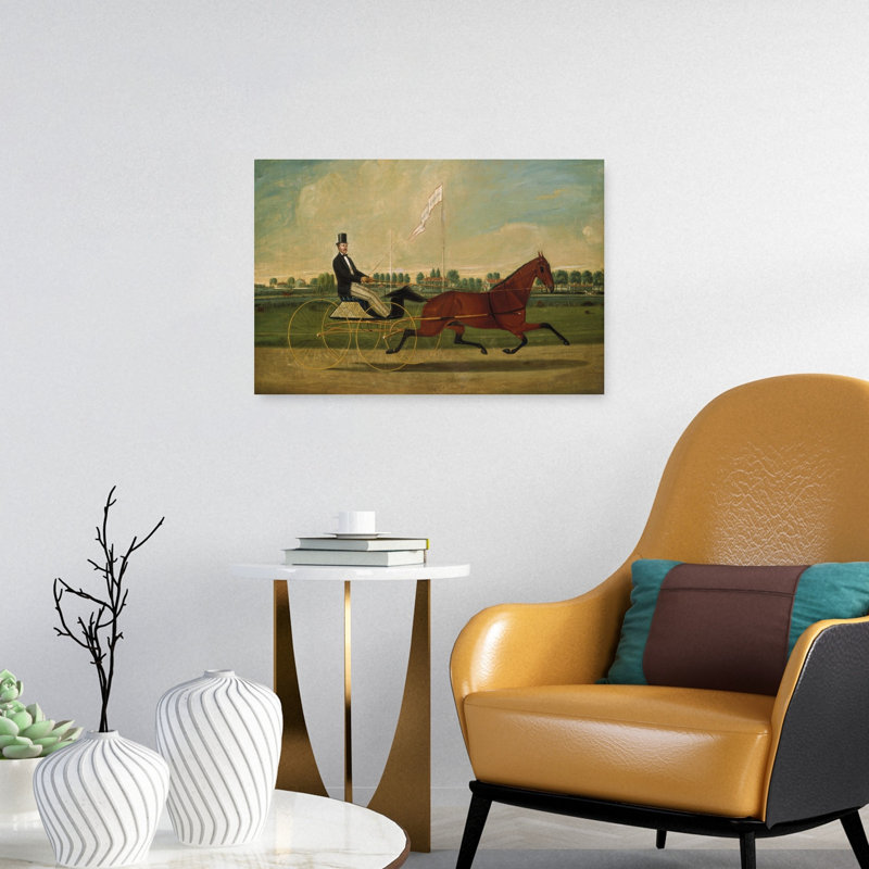 «Trotter Horse», reproduction d'art mural classique, paysage contemporain, H 16 po x l 24 po