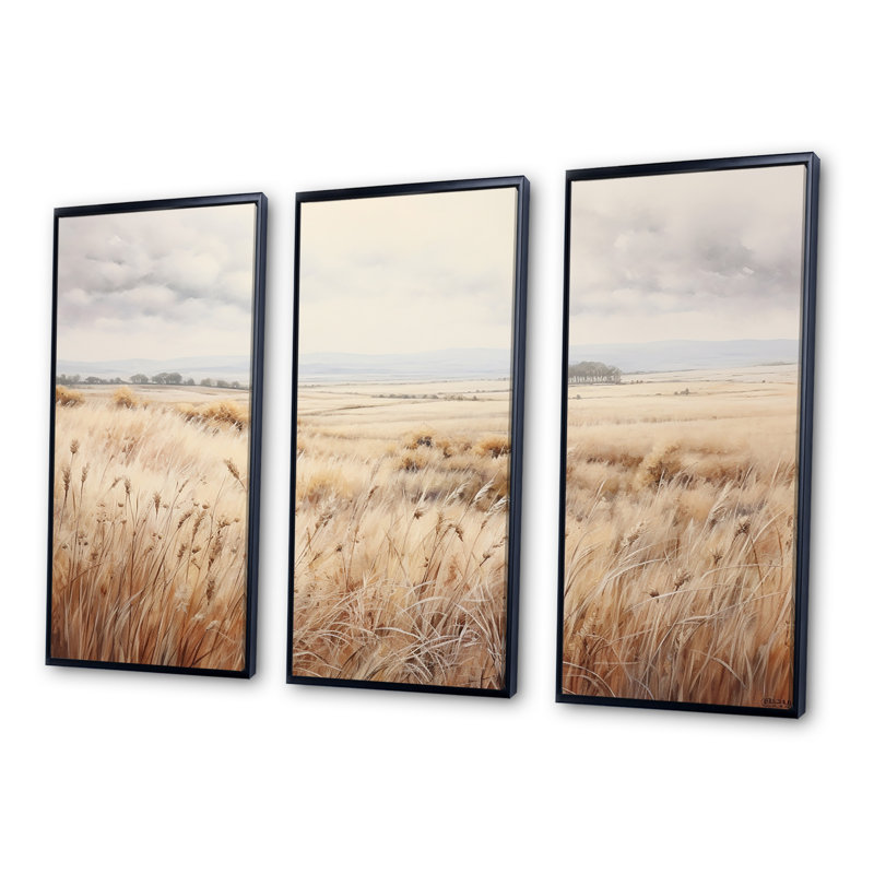 Ensemble de salon Prairie Peacefulness Meadows - Prairies, Cadre flottant noir, H 32 po x l 48 po x P 1 po