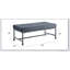 Banc 18 x 48 x 24, banc Brantley en velours et finition sable
