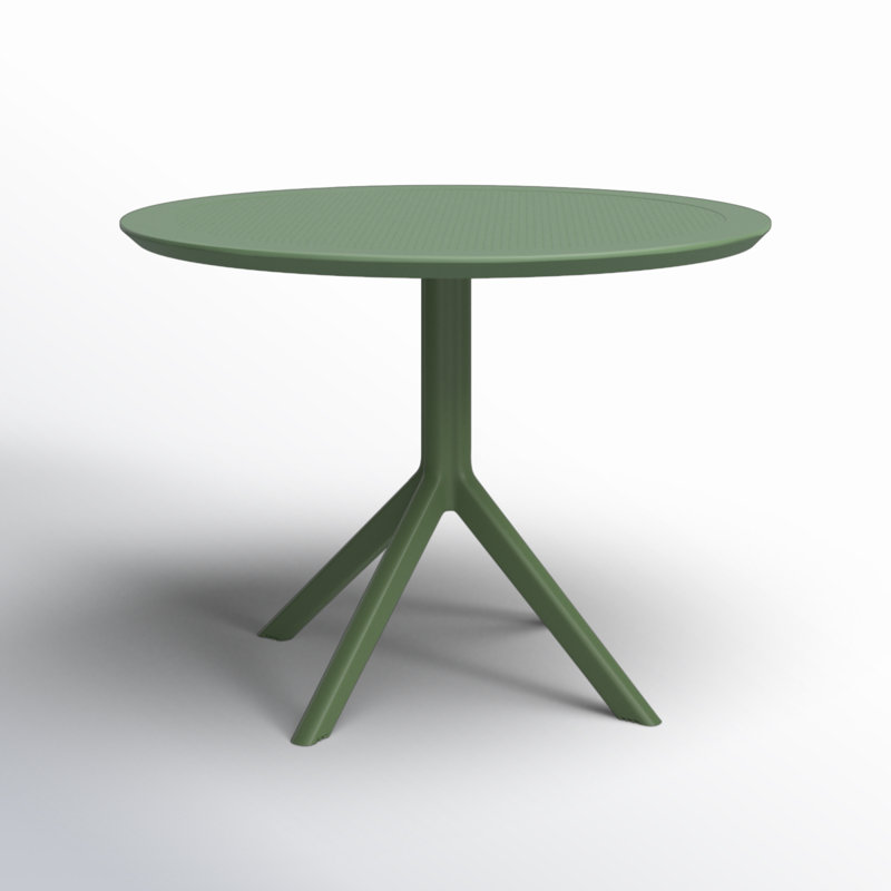 Aylssa Round Outdoor Dining Table , 41.3'' in. W 41.3'' in. D, Olive Green