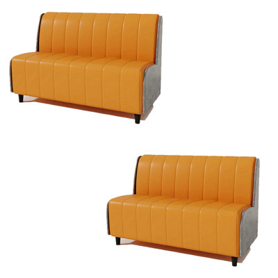 Banc rembourré en similicuir Modern and Simple Cafe (ensemble de 2)