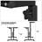 Adjustable Rolling Computer Desk Mobile Tiltable Laptop Tray with Shelf-1637158812