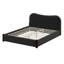 Lit plateforme tapissier avec tête de lit courbée, cadre de lit plateforme en bois moderne-157908000-157908002