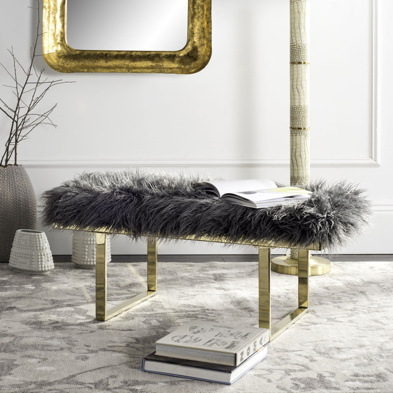 Edwin Faux Fur Upholstered Bench