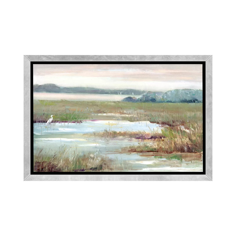 «Early Morning Magic» par Sally Swatland - reproduction d'art, H 40 po x l 60 po x 1,5 po, Toile encadrée, Argent argent