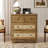 Mikels 26.9"W Rattan Nightstand with Storage Large Boho End Tables with Drawers and Charging Station-1340312211