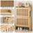 12 Pair Shoe Cabinet With 2 Flip Drawers and Adjustable Shelves-1146889381
