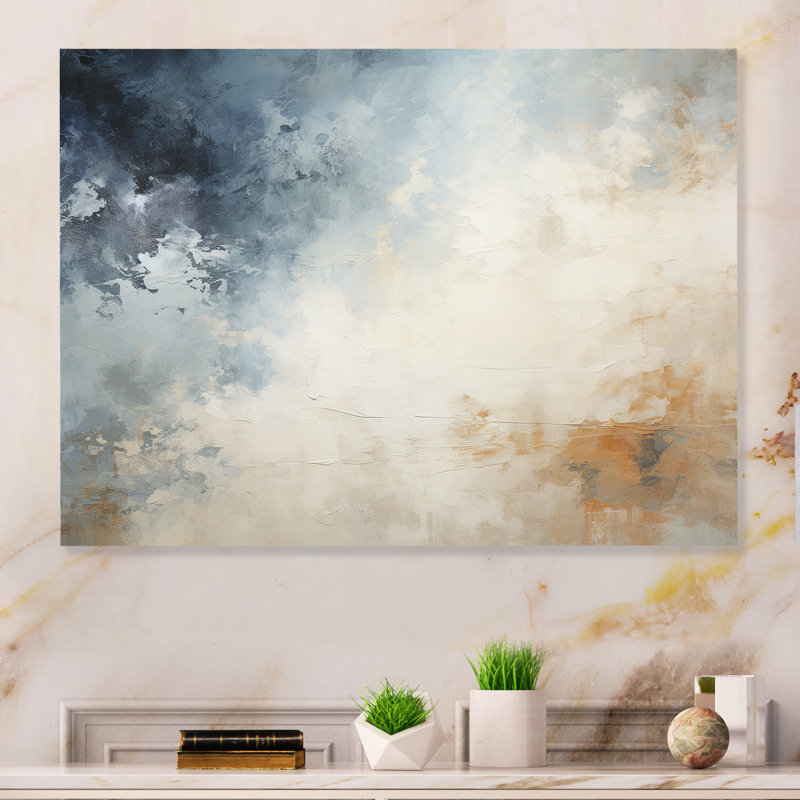 «Mute Colors Minimalisme Storms» - impression d'art mural en métal tempêtes, H 12 po x l 20 po x P 1 po