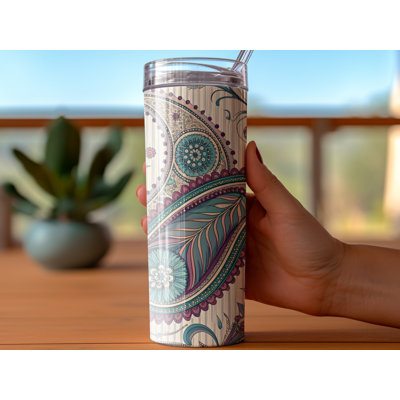 Choose Handmade Tumblers 591 mL Vacuum Insulated Stainless Steel (18/8) Travel Tumbler with Straw