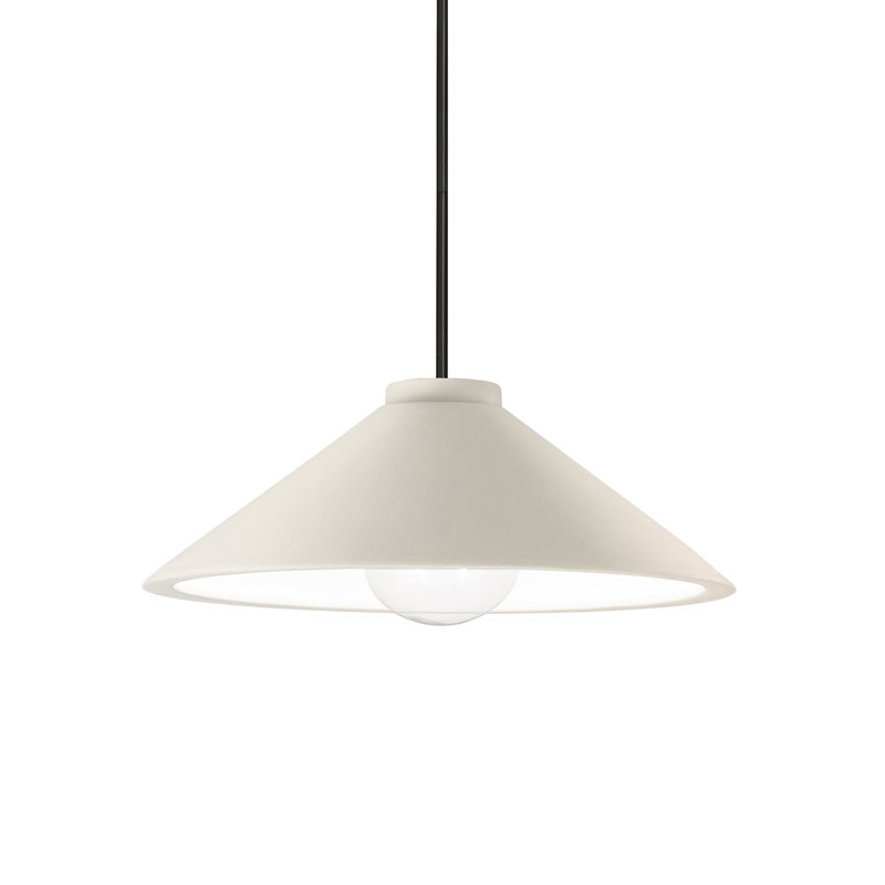 Leni Dimmable LED Single Light Pendant, Matte Black, Bisque