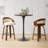 Swivel Faux Leather Cushion Rattan Back Counter & Bar Stools-215557214-215557212