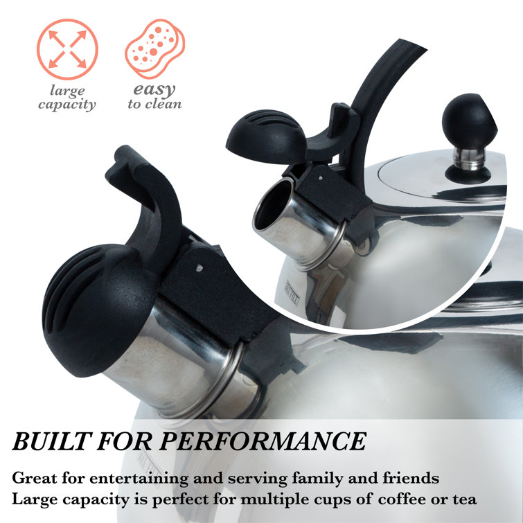 Kitchen Details 2.6 Quarts Stainless Steel Whistling Stovetop Tea