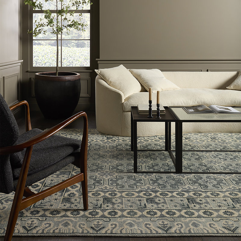 Jaipur Living Stage SLN20 Handknotted Geometric Blue and White Area Rug (10'x14'), Runner 3' x 10'