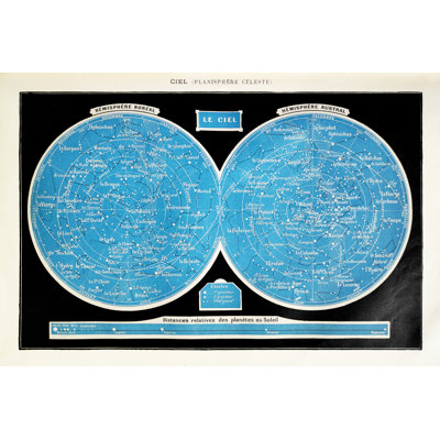 " 19Th Century Celestial Planisphere "