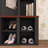 Farmhouse Wooden Hall Tree, Walnut 6-hook Storage Bench, 4-in-1 -123028148