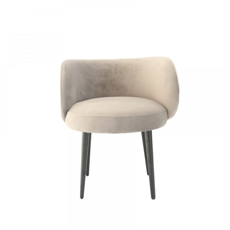 Fauteuil 24 po 24 po, Velours gris