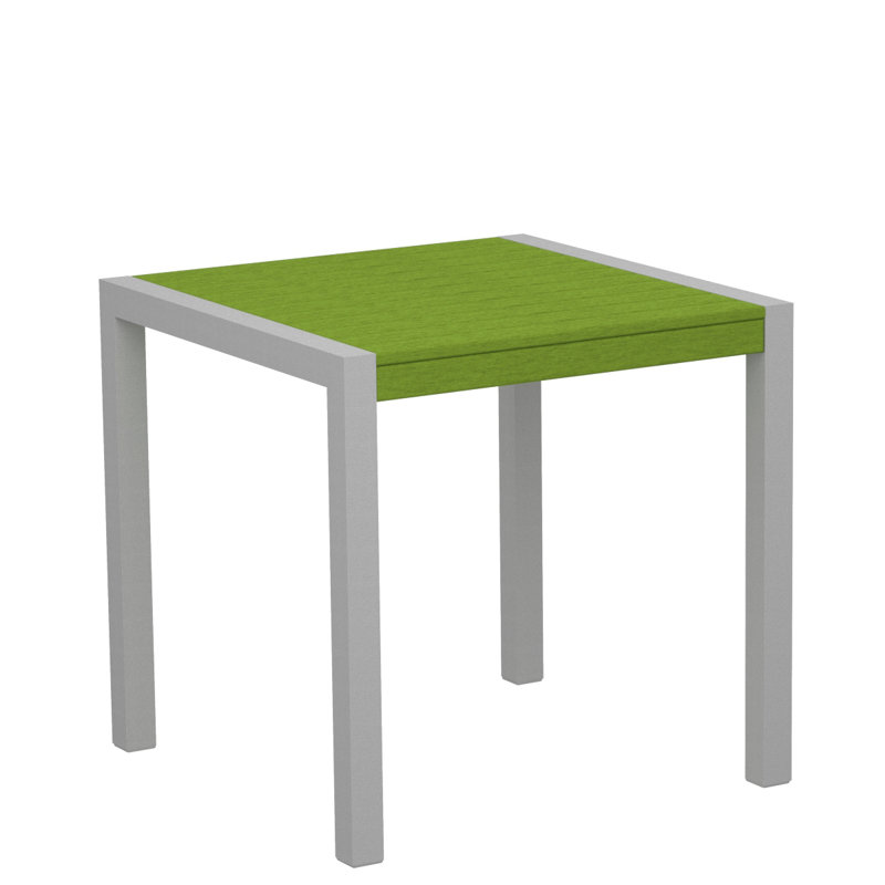 Table de salle à manger POLYWOOD MOD, Limette, Argent texturé, L 29,75 po x P 29,75 po