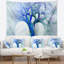 Tapisserie d’arbre abstract blue mystic psychédélique-28495229