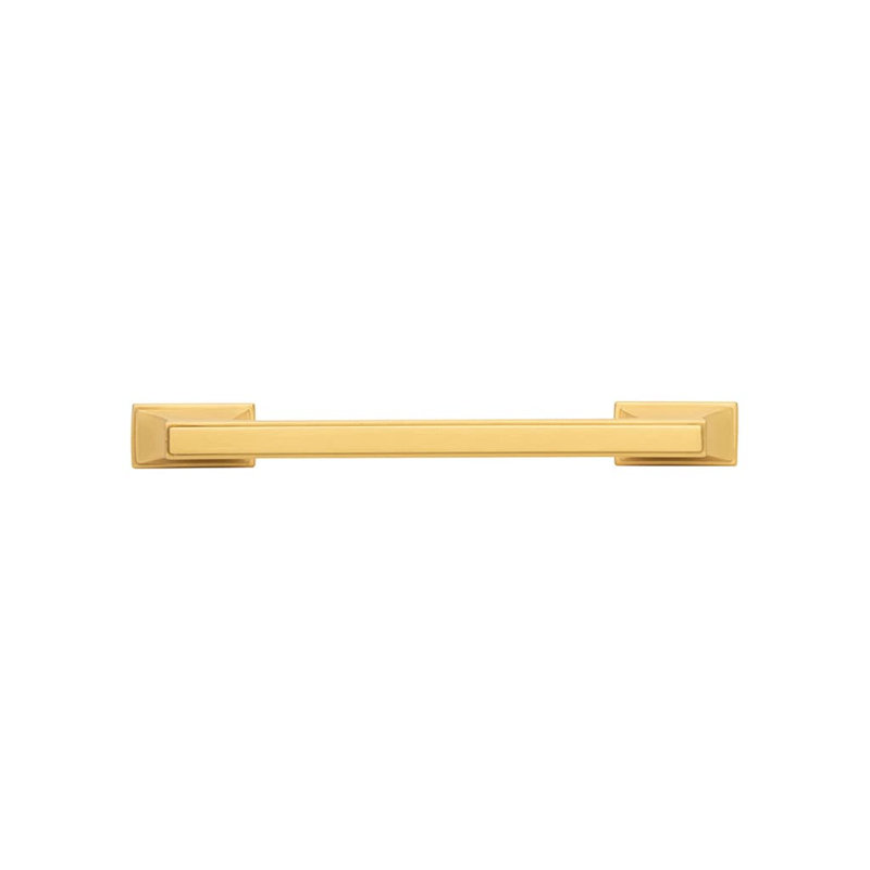 Brownstone Collection Handle Pull - Cabinet Pull - Transitional Hardware for Drawers & Cabinets, Brushed Golden Brass