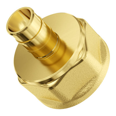 Pipe Fittings, 3/4" 12PCS Brass Pipe Fittings, Clamp-style 3/4 NPT Pipe Connector Brass Air Fittings, Heavy Duty Plumbing Fittings NPT Adapter for Heating/Shower Systems, Water Pipes