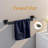 Matte Black Bathroom Hardware Accessories Set - 16 Inch Towel Bar, Toilet Paper Holders, Towel Rings, Coat Hooks
