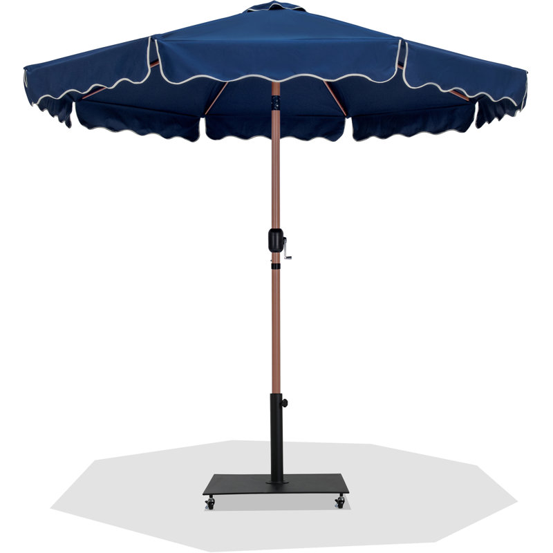 Ensemble de parasol en aluminium avec passepoil Amalfi