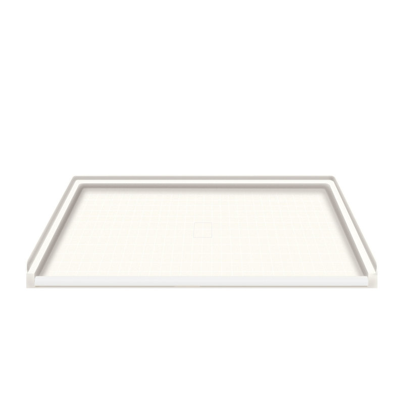 Base de douche 39,5" x 37,75" à simple seuil, Blanc