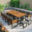 Ensemble repas de patio Jouett avec un design peu encombrant et des matériaux de qualité supérieure-158553161