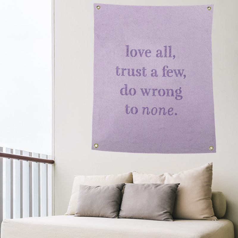 Tapisserie de polyester, pas de citation erronée, H 80 po x l 59 po, Mauve