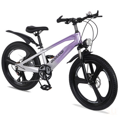 20 Inch Kids Mountain Bike, 7-Speed Youth Bicycle With Magnesium Alloy Frame & One-Piece Wheels, Lightweight Kids Bike Ages 8–12