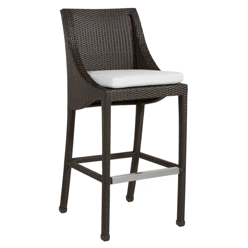 Tabouret de bar 30 po Athena, Noyer noir, InsideOut® Rollo ‑ lin dentelle, Pas de soudure