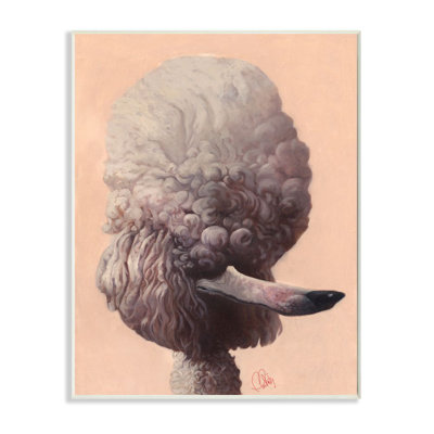 Illustration de chien caniche afro moderne déformé par Thomas Fluharty - impression
