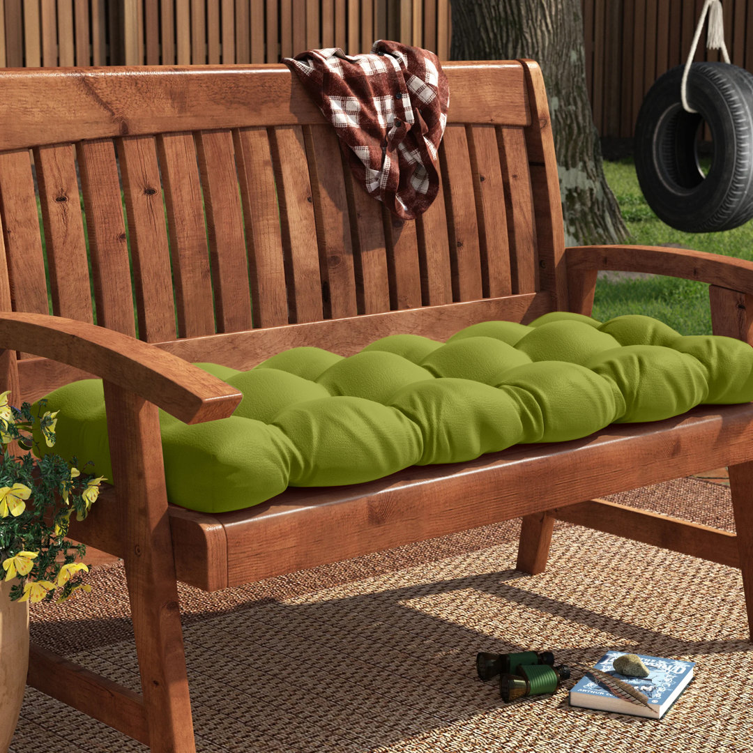 Shipton Outdoor Bench Seat Cushion Wade Logan® Fabric: Summerside Green