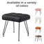 Tabouret de meuble-lavabo en similicuir H 17 po avec pieds en métal-1033965562