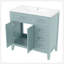 Meuble-lavabo 36 po avec lavabo, armoire de salle de bain blanche avec tiroirs, structure solide et panneau de fibres à densité moyenne-1763247098