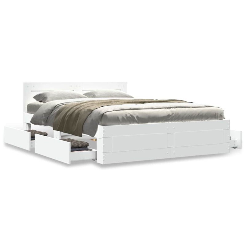 Bed, Double (4'6), White