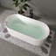 Baignoire autoportante ovale en acrylique blanc Fslefay 67 po avec trop-plein