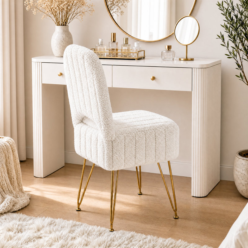 Tabouret de coiffeuse moderne avec dossier - Grand repose-pieds carré avec rangement caché - Revêtement en molleton doux et doux - Capacité de 280 lb - Parfait pour la chambre à coucher ou le salon - Blanc, grand, molleton doux